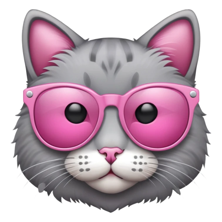 cat with pink sunglasses sticker