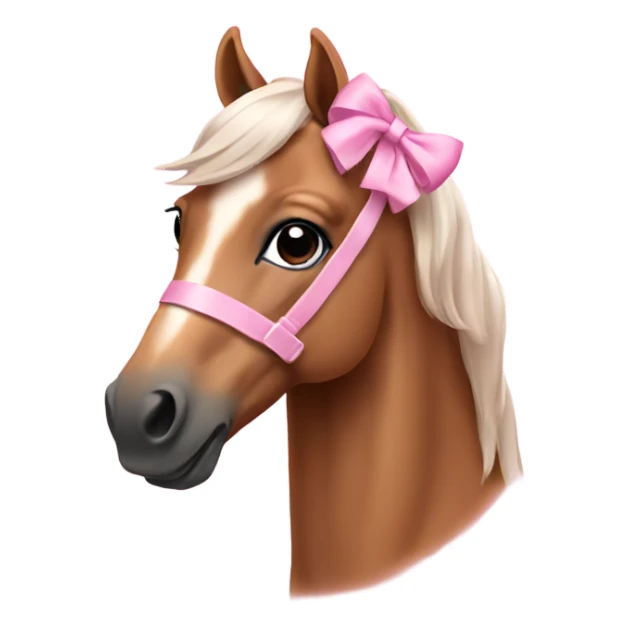 Horse with light pink bow  sticker