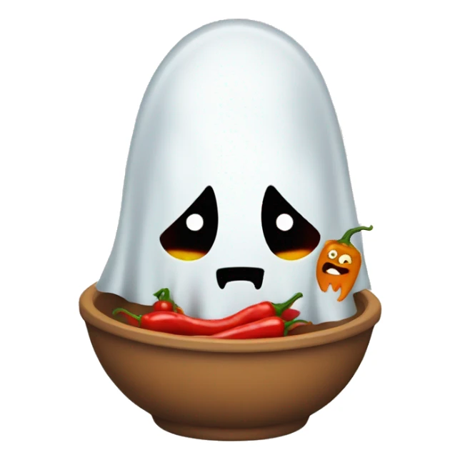ghost with chili sticker