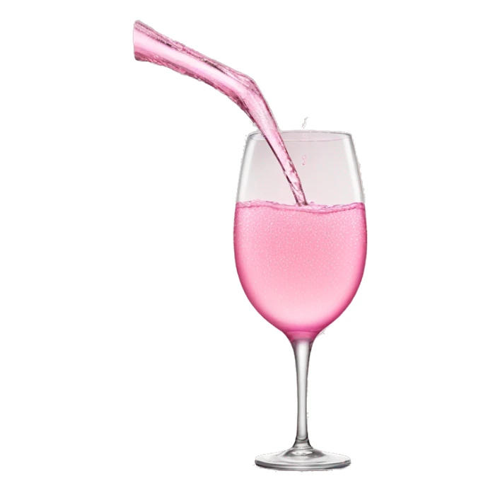 pink champagne pouring sticker