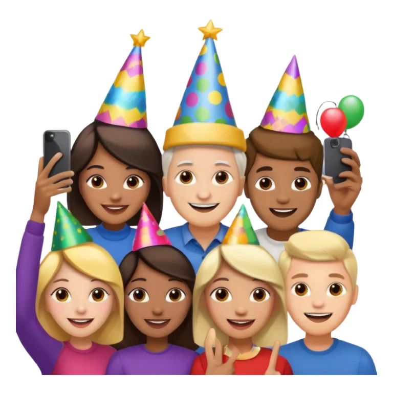 people taking selfies sticker