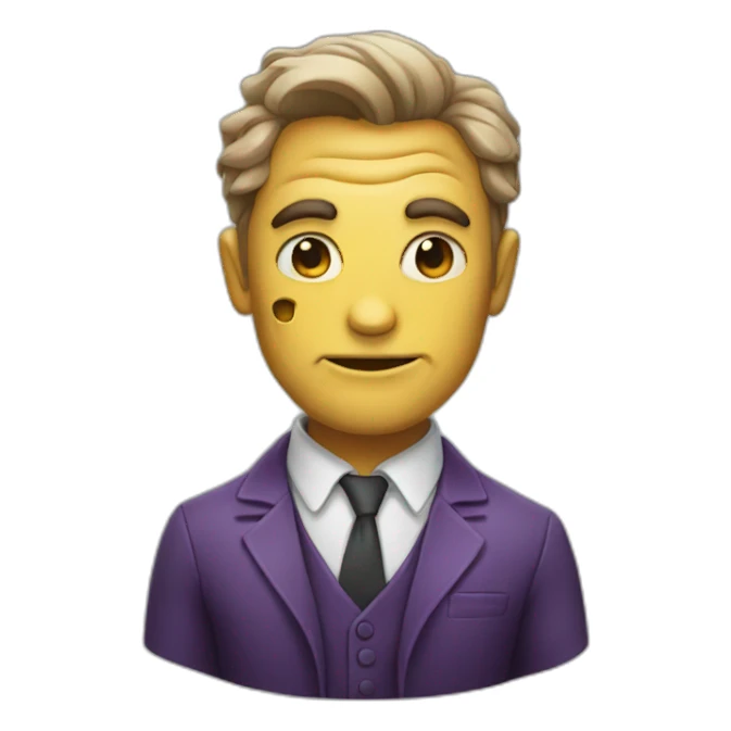 Two face person sticker