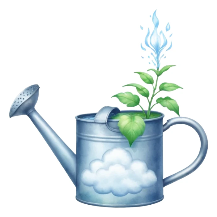 Cloud + watering can,Sky Gardener. sticker
