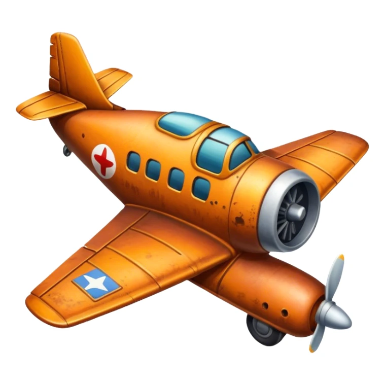 Old style rusty plane rearview sticker