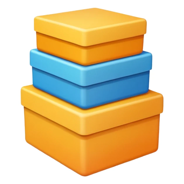 emoji of three boxes sticker