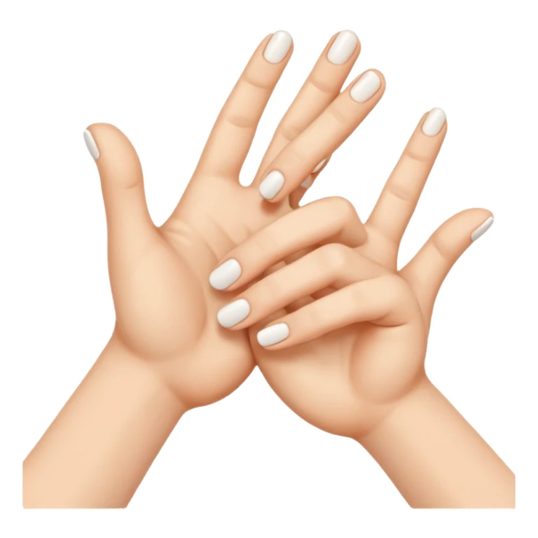 two white hands dapping up sticker