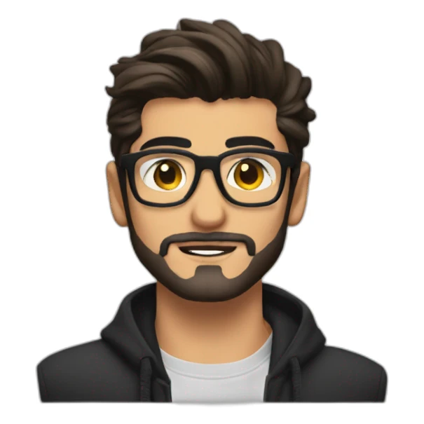 zayn malik with spectacles and beard coding sticker