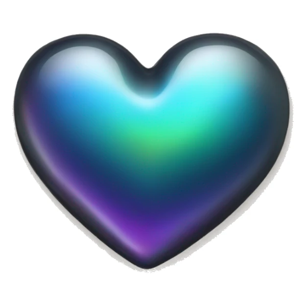 oil-slick emoji heart  sticker
