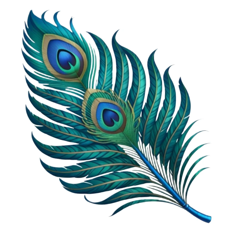 Peacock leaf sticker