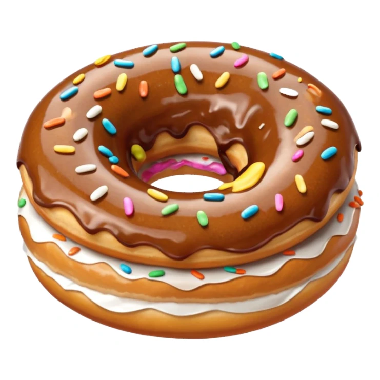 donut in paper bag sticker