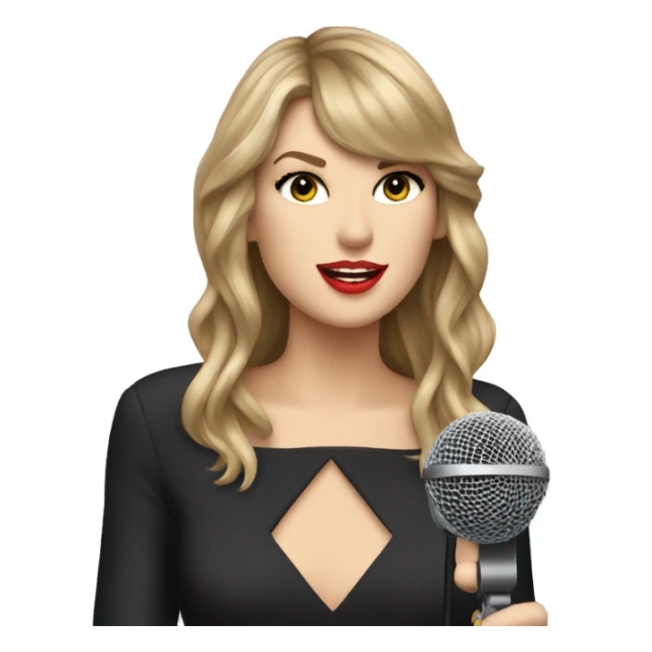 Taylor swift with microphone sticker