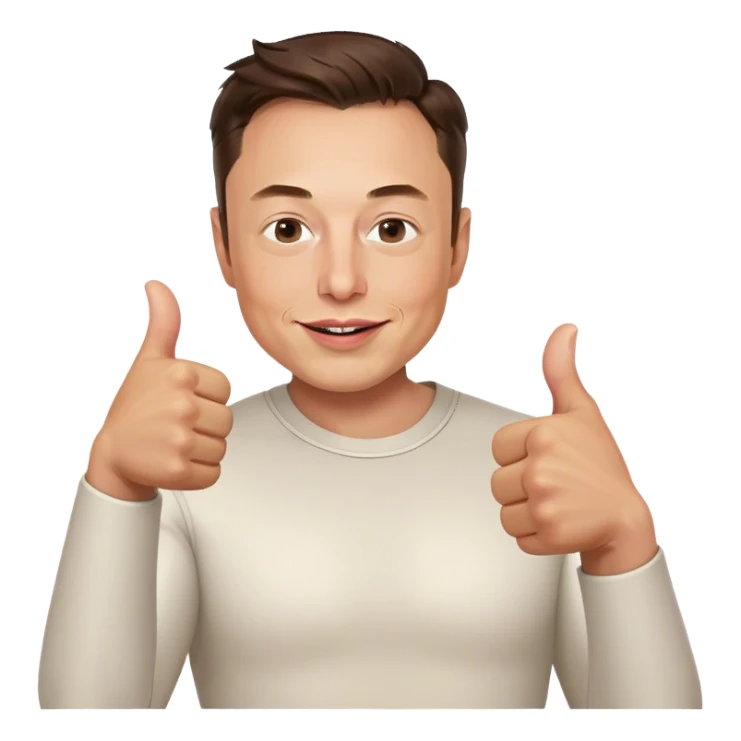 Elon musk thumbs up sticker