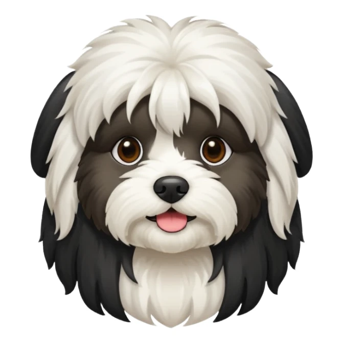 Black and white Havanese dog sticker