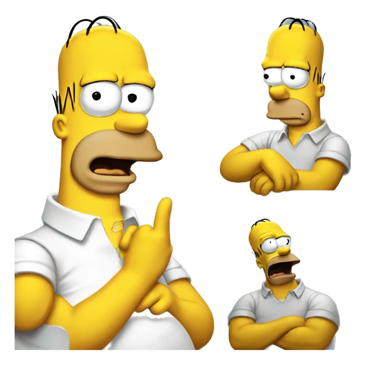 confused homer simpson sticker