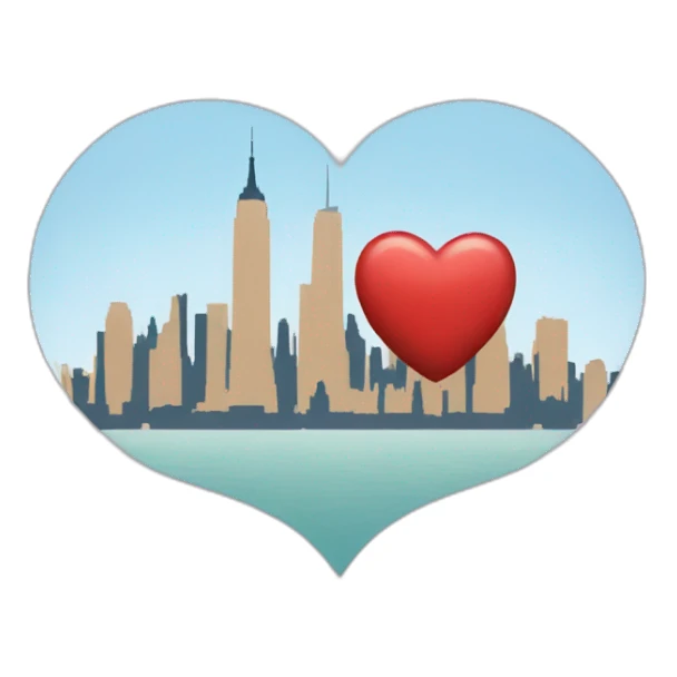 New york + heart sticker