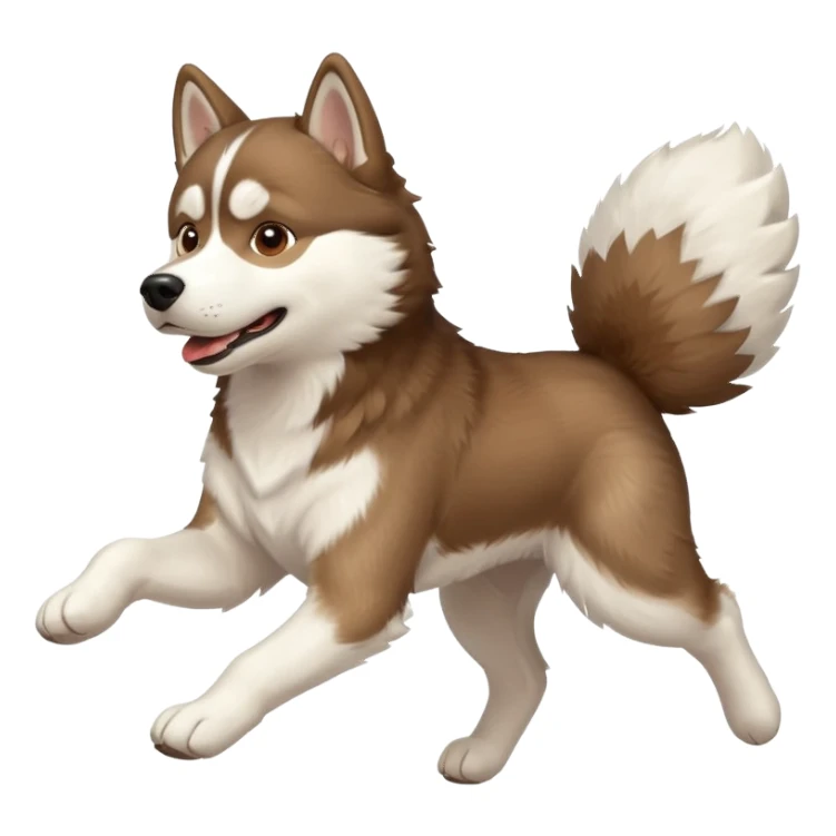 a husky dog running towards the left sticker
