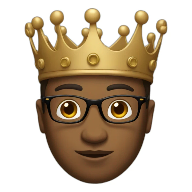 brown skinned coder with glasses and a crown sticker