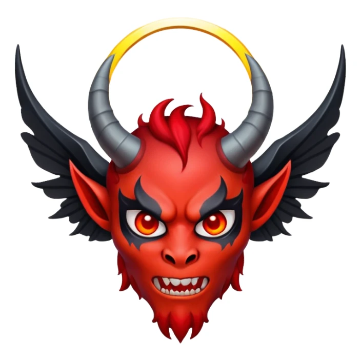 Demon with a halo  sticker