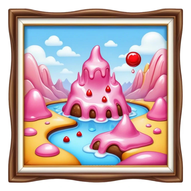 melting candy renaissance landscape sticker