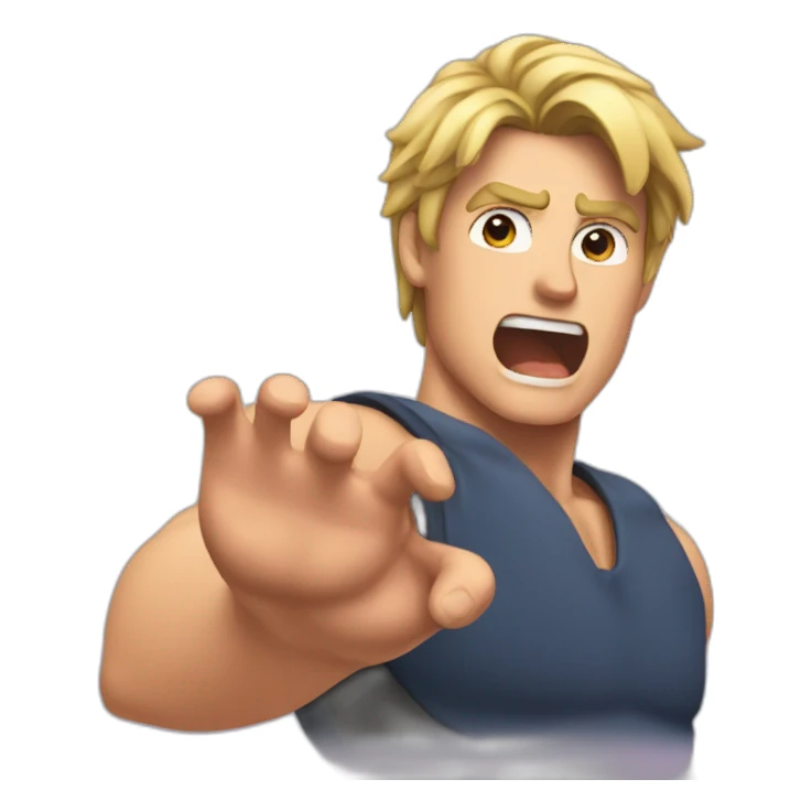ken reaction face about to get punched sticker