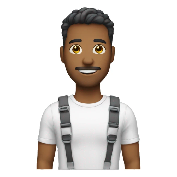 man with temp fade and braces sticker