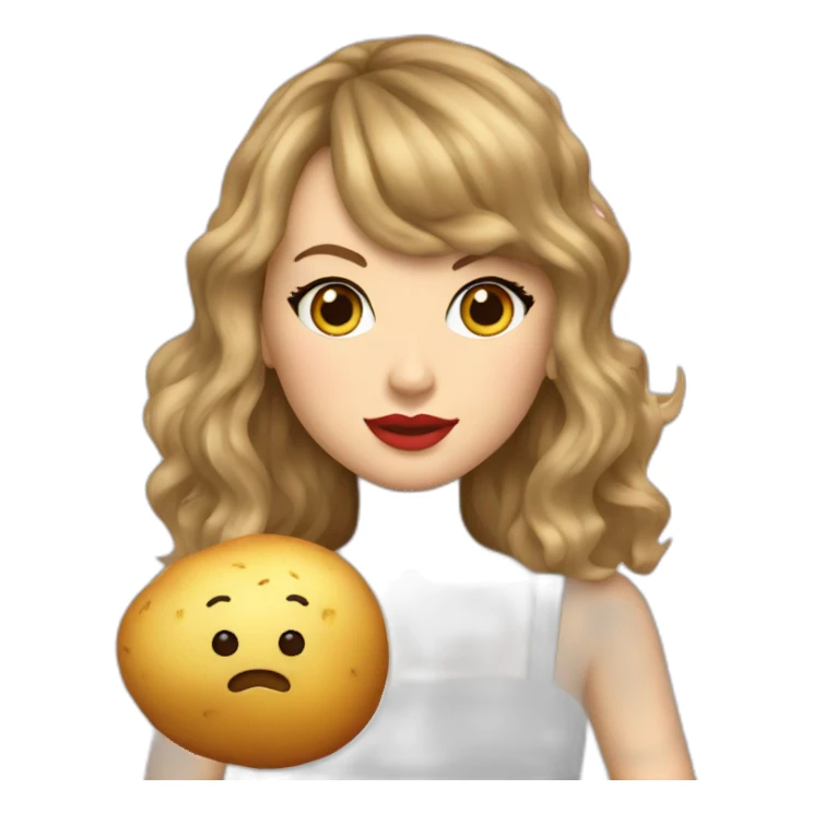 Taylor swift with potato sticker