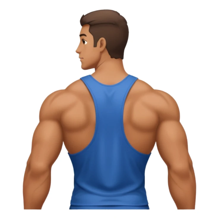 A person with a big back sticker