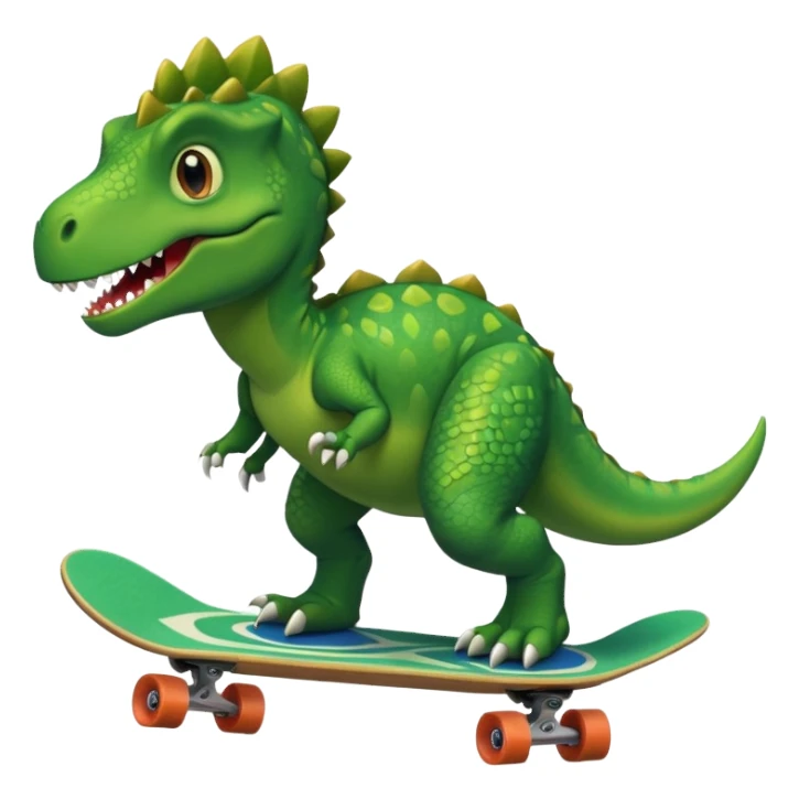 Dinosaur riding a skateboard  sticker