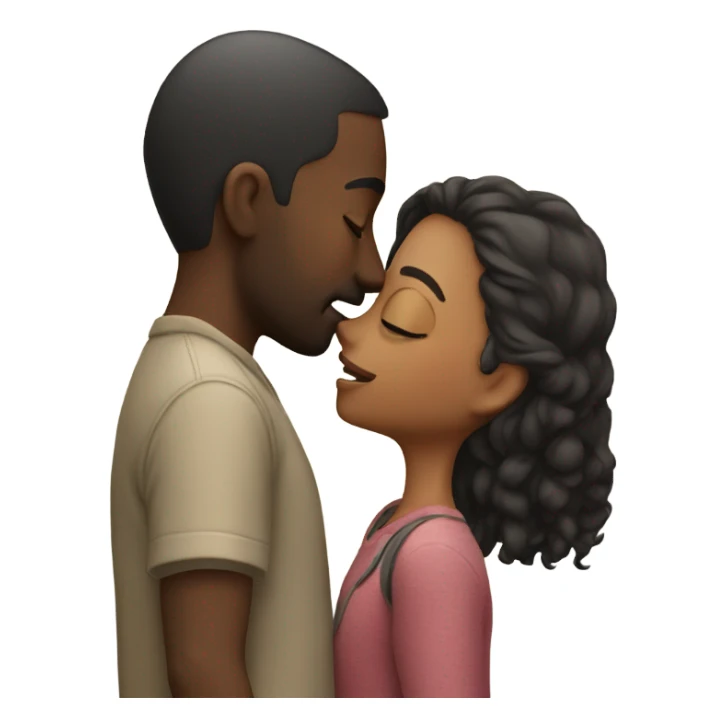 Guy kissing girl forehead  sticker