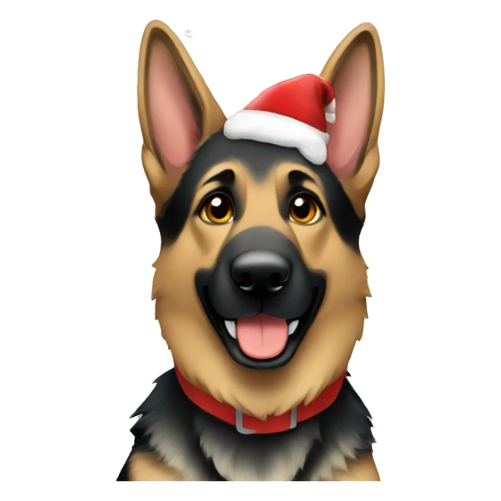 Christmas German shepherd sticker