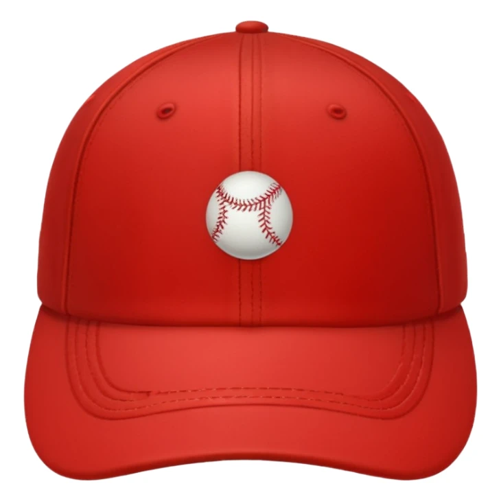 red baseball hat sticker