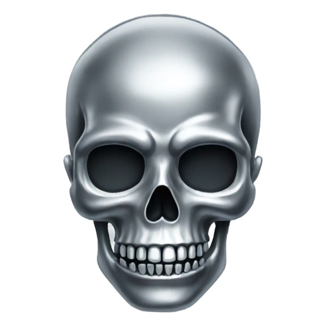 Chrome skull  sticker