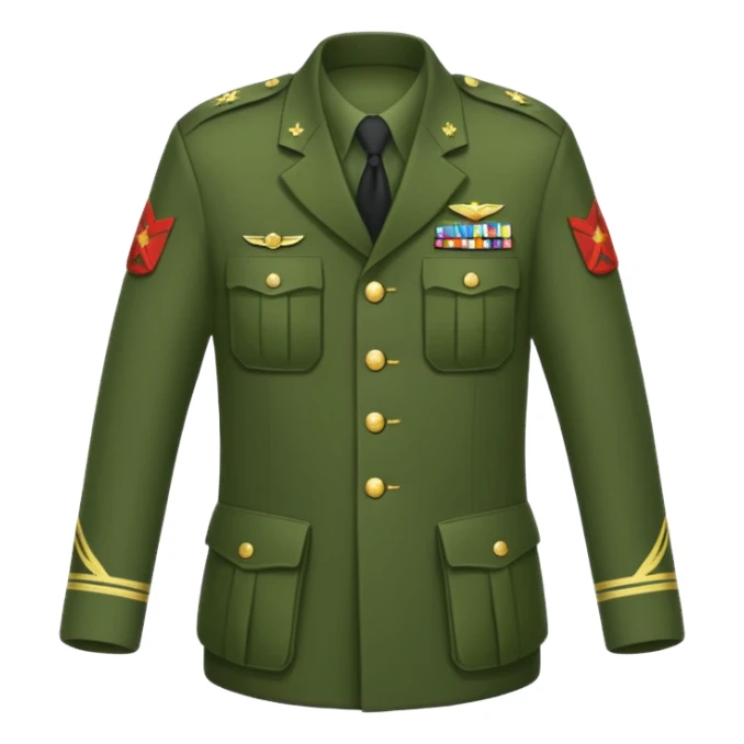 a military uniform sticker