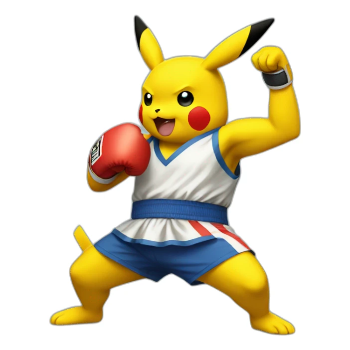 Pikachu boxing Champion  sticker