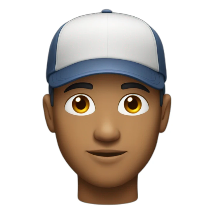 mixed race man with a cap saying sticker