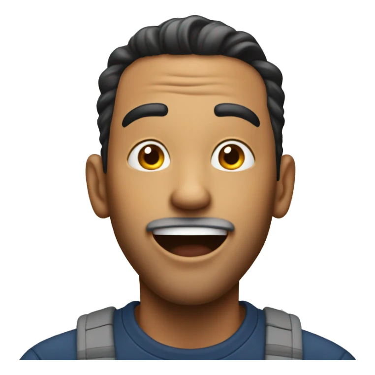 Smiling American Man have a surprised sticker