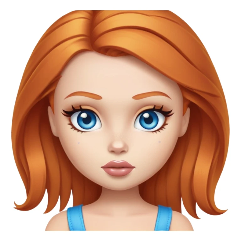 pretty bratz baddie ginger, blue eye sticker