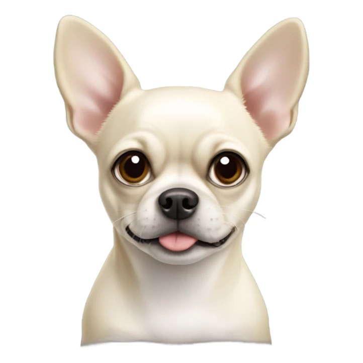 White chihuahua pug mix sticker