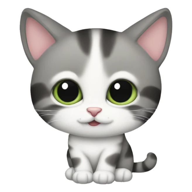 Baby cat with i love you text sticker