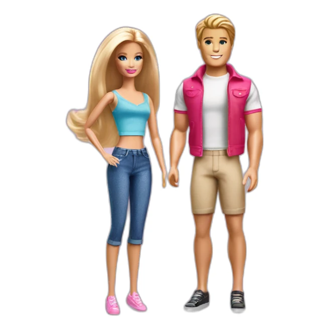 Barbie and ken sticker