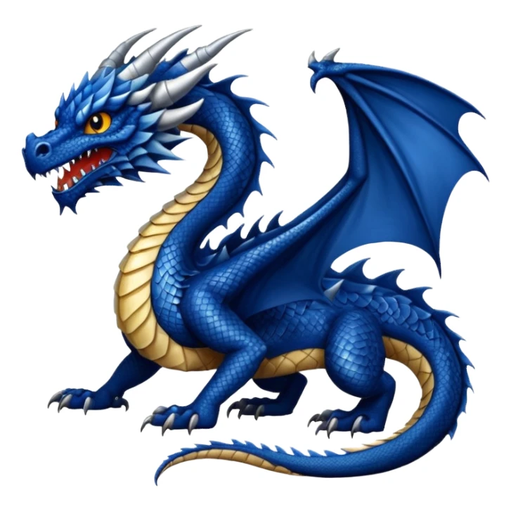 majestic Navy blue dragon sticker