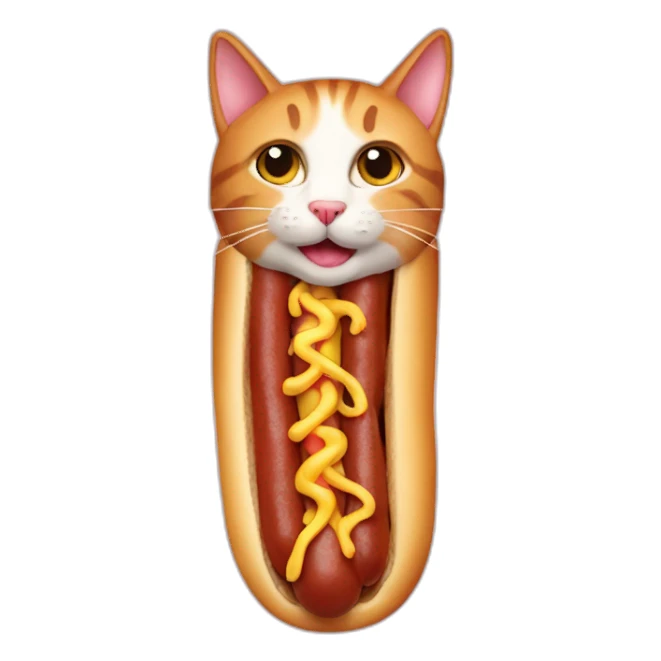 Hotdog cat sticker