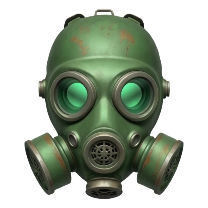 gas mask toxic sticker