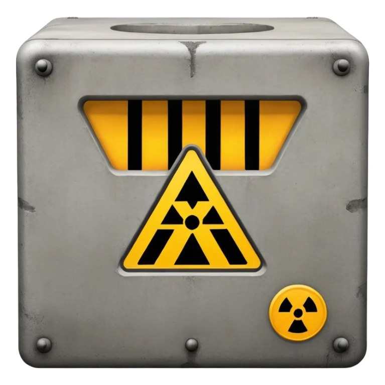 bunker with warning symbols sticker
