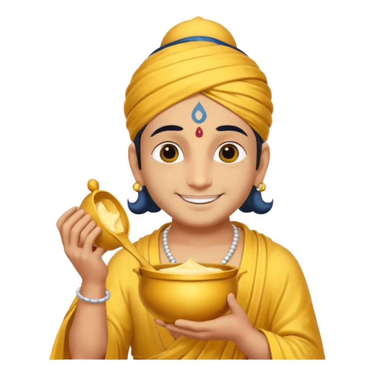 Lord Krishna with butter pot sticker