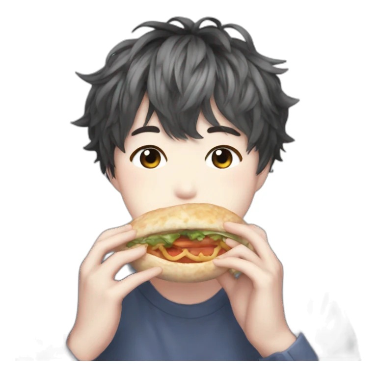 min Yoongi eating Jin sticker