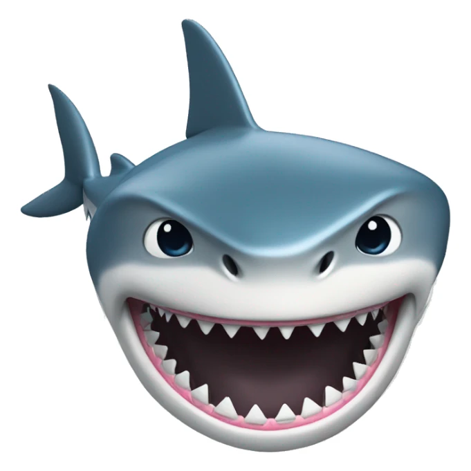 shark with tophead sticker