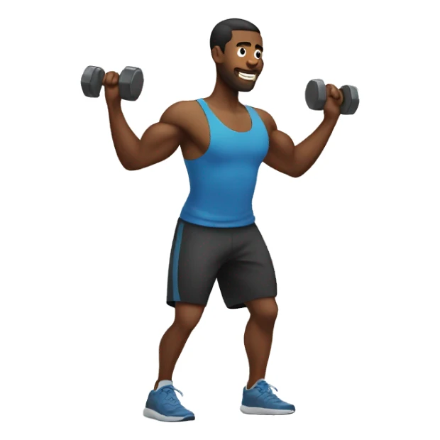 Guy doing workout  sticker