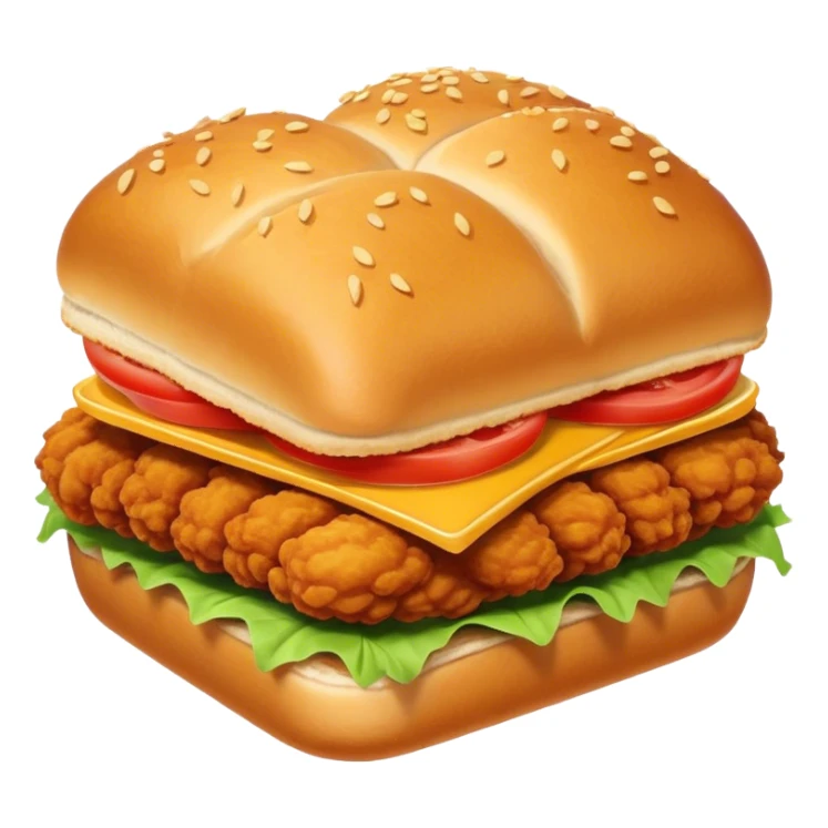 A fried chicken sandwich  sticker
