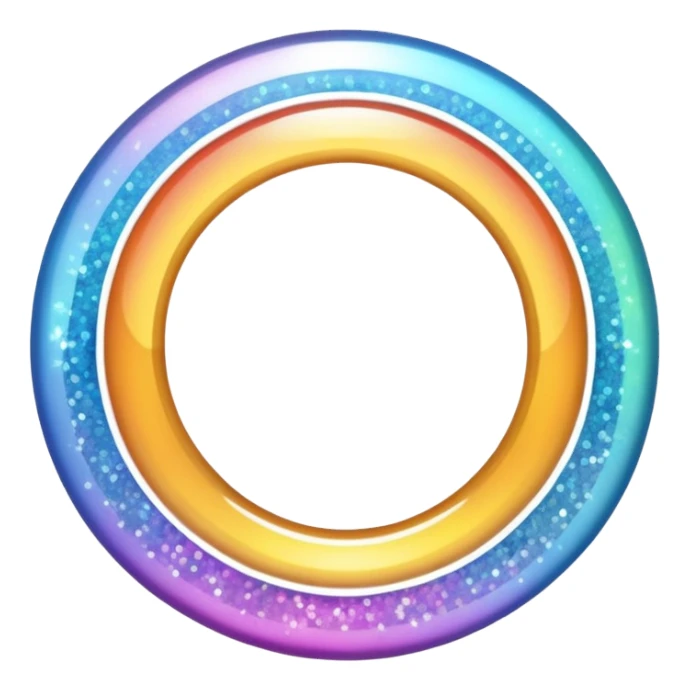 Glitter inner circle sticker